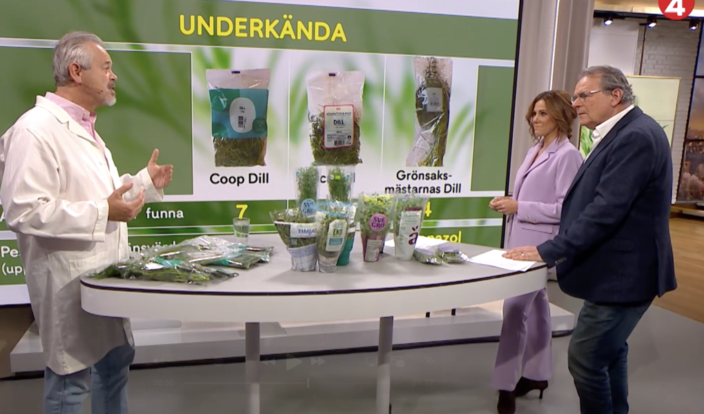 Presentation of test on the morning news. Photo: TV4